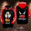 Mickey Mouse Hello Goodbye 3D Hoodie