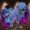 Stitch Galaxy Purple 3D Hoodie
